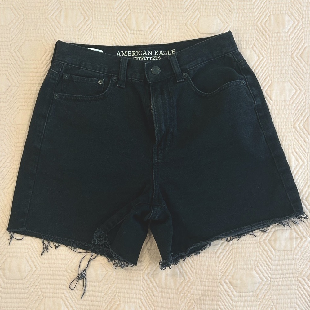American Eagle Denim Mom Shorts - Black - Size 2